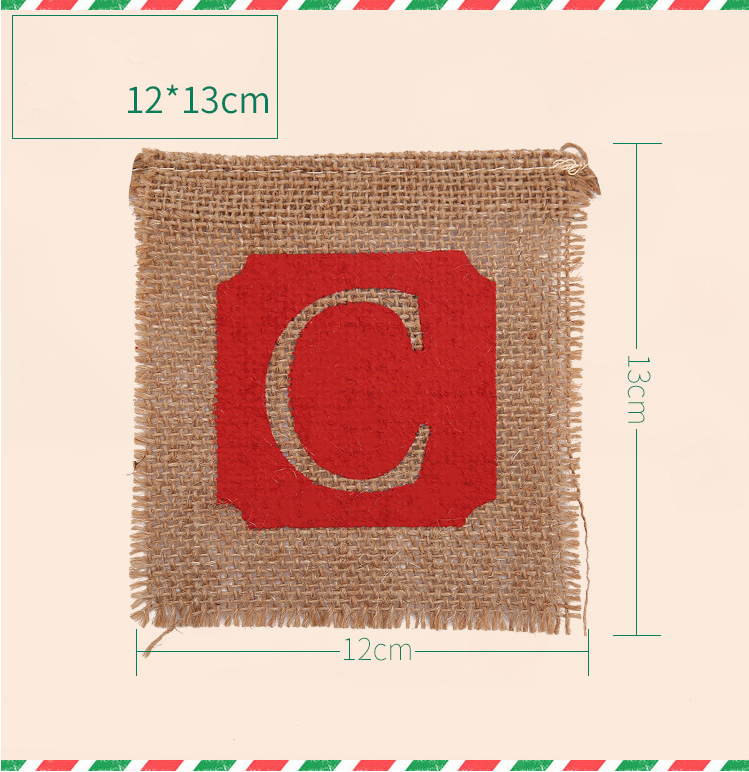 Farmhouse style Christmas burlap banner flags ready for holiday party decoration