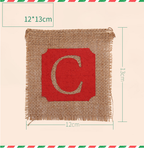 Farmhouse style Christmas burlap banner flags ready for holiday party decoration