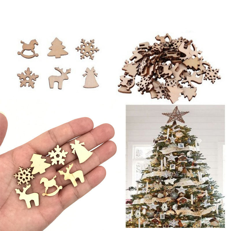 Bulk bag of 1000 decorative plywood Christmas wood chips for crafts