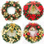 Handmade Christmas vine garland with festive red and gold accents for holiday home decor