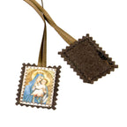 Vintage-style cloth guardian pendant for faith and devotion