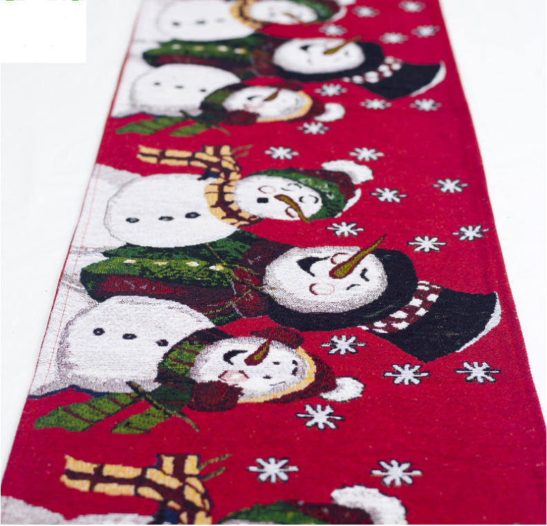 Seasonal home decor with Christmas table runner featuring woodland charm