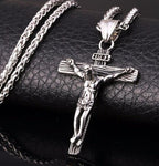 Unisex faith necklace stainless steel pendant on adjustable chain