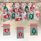 Reusable Christmas fabric drawstring bag for sustainable holiday gift wrapping