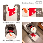Holiday bathroom curtain with quality embroidery in Christmas theme for seasonal decor