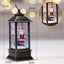 LED flame Christmas oil lamp with warm flickering light in a cozy setting