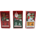 Christmas wooden calendar ornament shaped as a snowman for seasonal decor