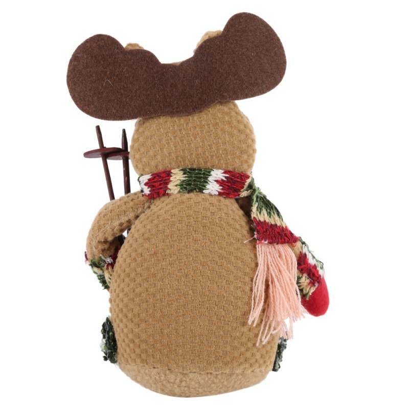 Soft flannel Christmas decoration figures arranged together for cozy holiday display
