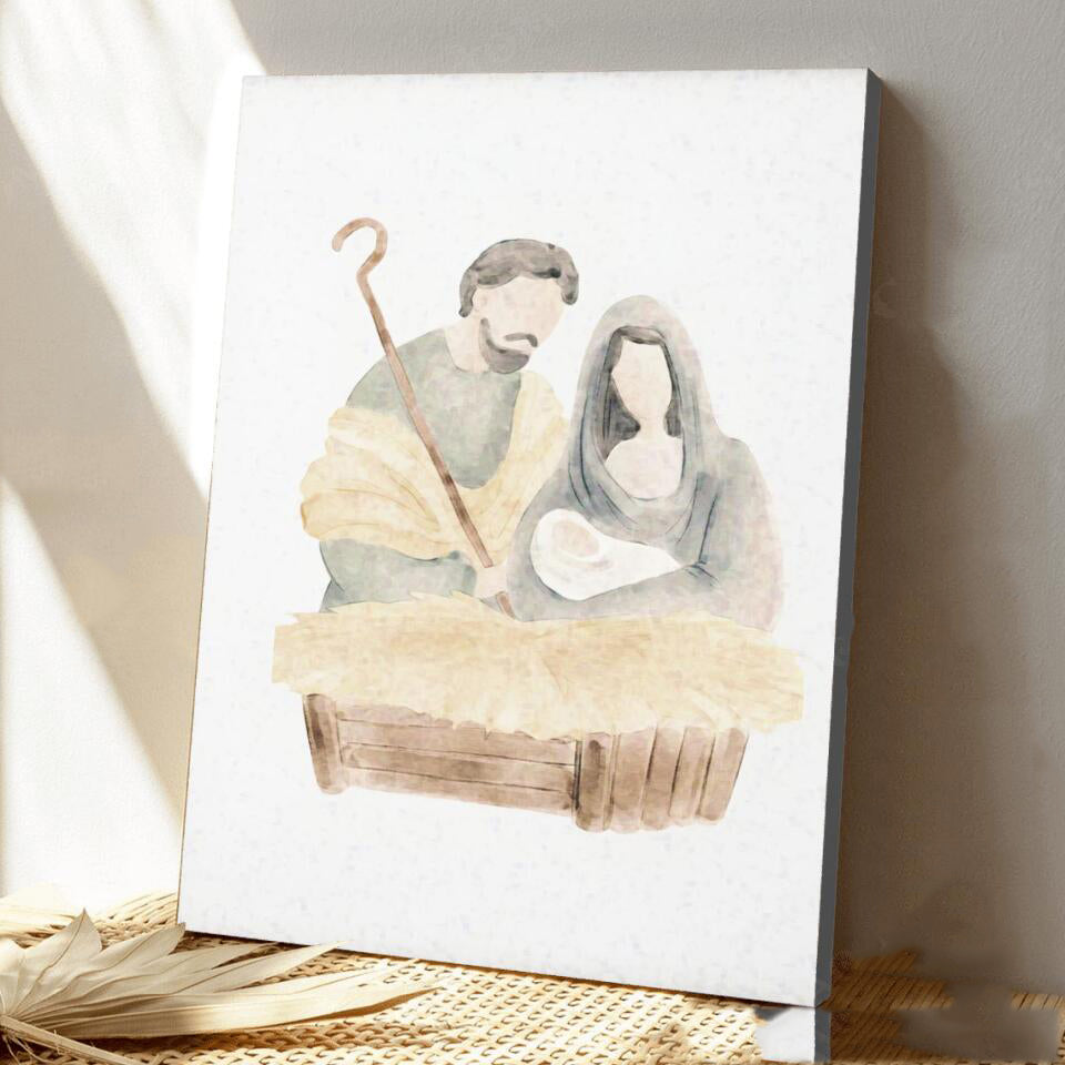 Simple and fashionable Baby Jesus nativity design printed on canvas