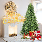 Realistic green Christmas tree with memory wire branches