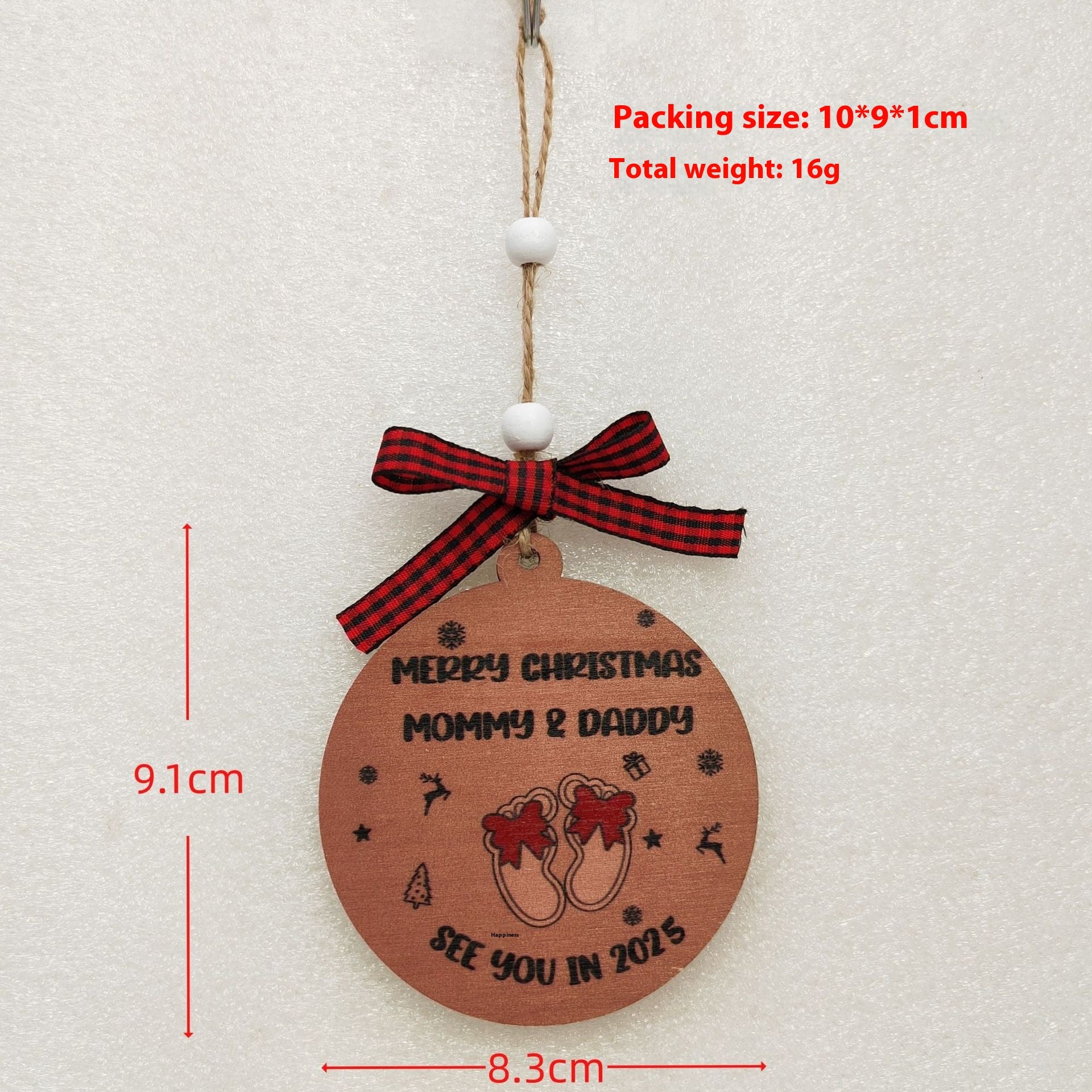 Wooden Christmas Pendant - Faith Tree Ornament Secondary image