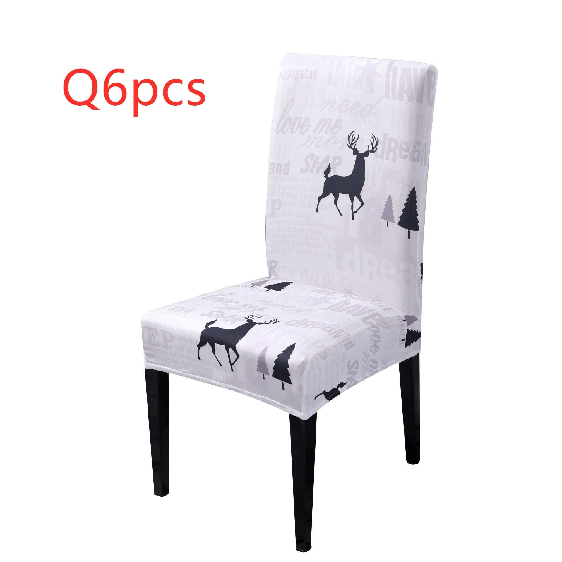 Christmas letters themed chair cover for festive holiday entertaining
