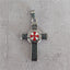 Bold stainless steel Crusader Cross pendant with intricate detailing
