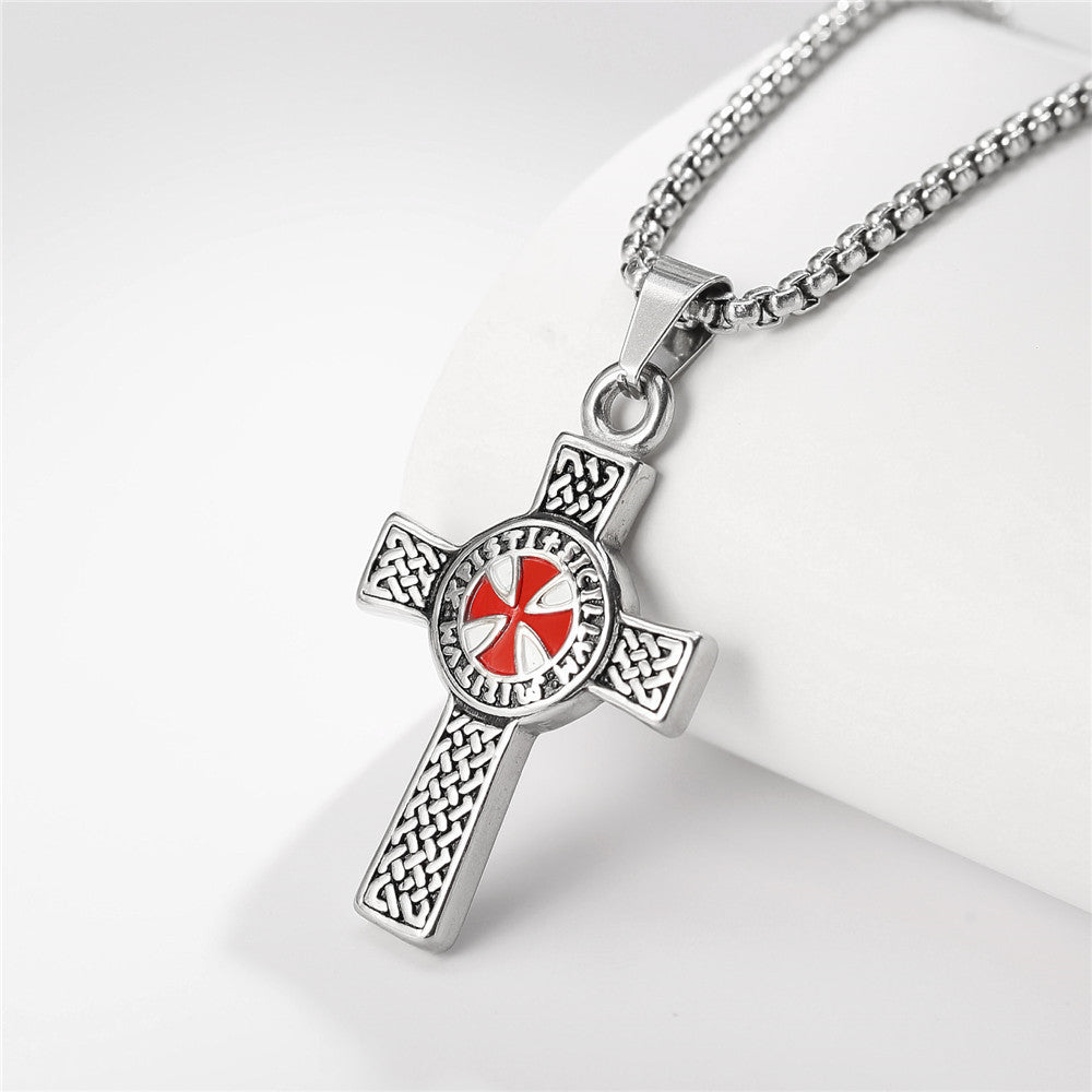 Crusader Cross pendant displayed against a dark background