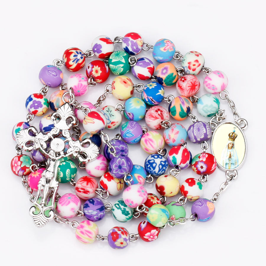 Catholic devotional rosary necklace for prayer