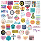 Faith-based sticker collection celebrating Christian values