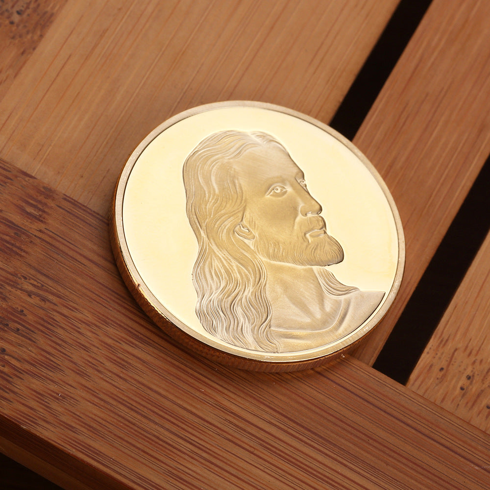 Jesus commemorative coin packaged in plastic box