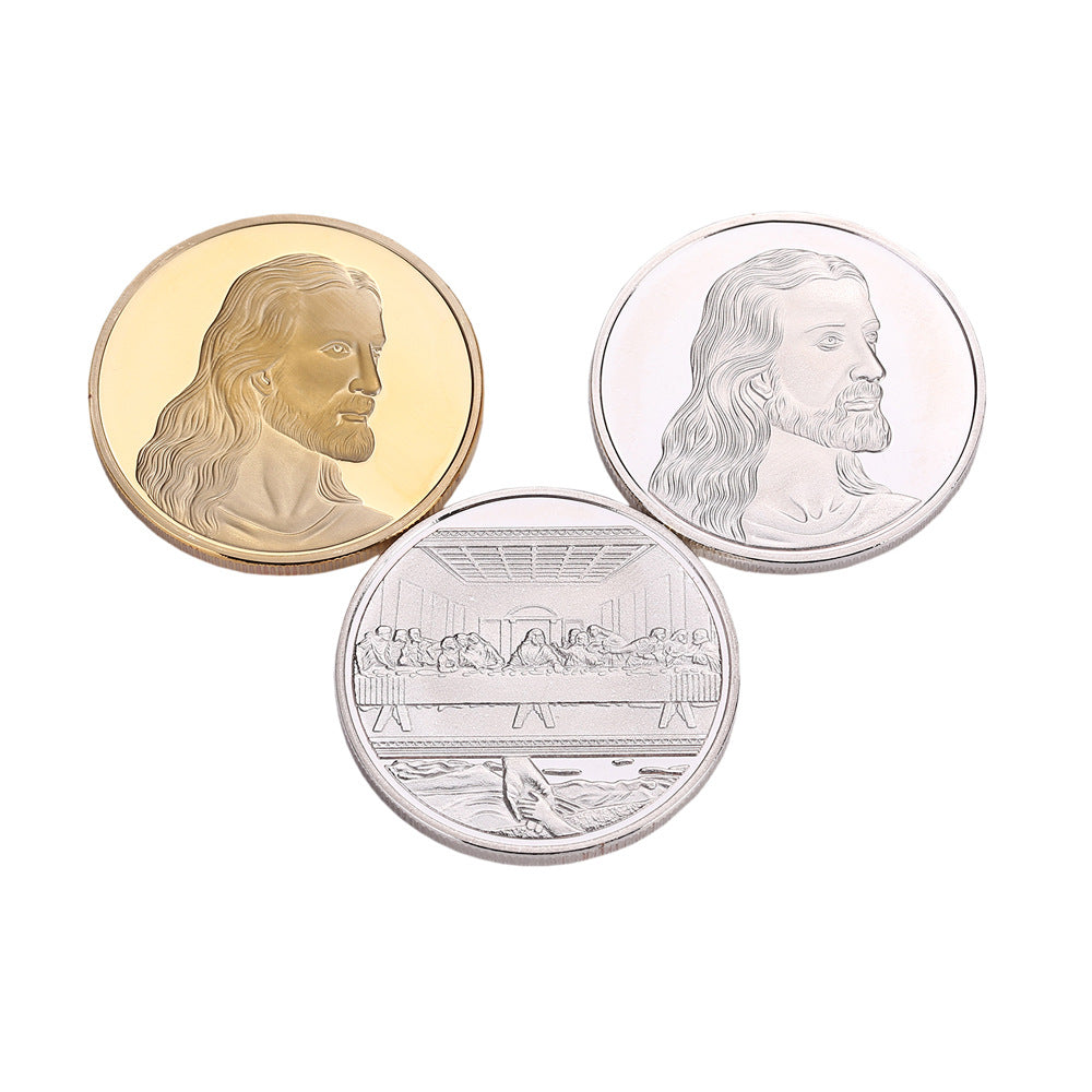 Jesus commemorative coin showing reverse side detail
