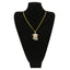 Masked Jesus star pendant on multi-layered chain