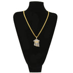 Jesus star pendant on gold-plated chain