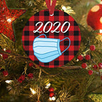 Pastoral style wooden pendant featuring Christmas tree motif for Christian jewelry