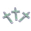 Polished zinc alloy cross pendant with luminous finish for daily faith wear