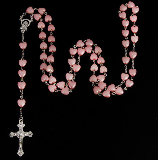 Holy Rosary Bead Necklace with Cross - faith and prayer accessory