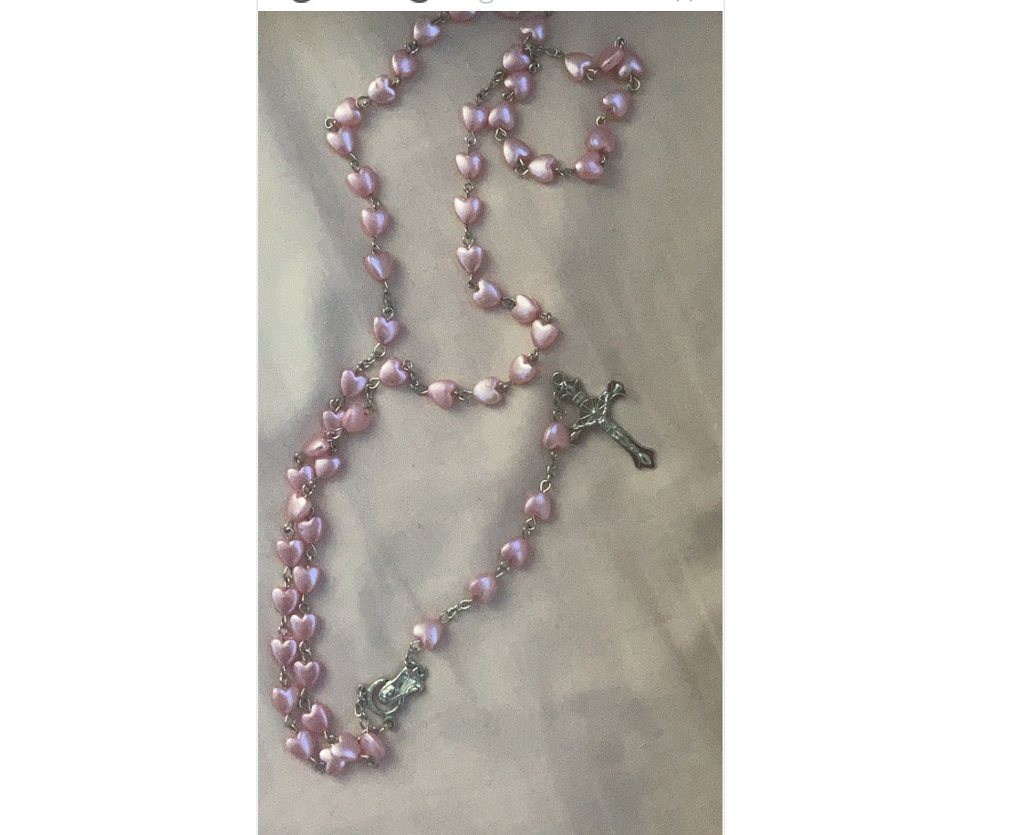 Holy Rosary Bead Necklace with Cross - Catholic devotional jewelry Main image