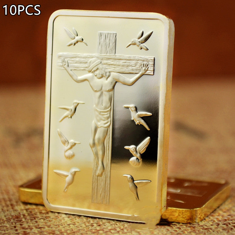 Jesus Cross coin arrangement showing various quantities