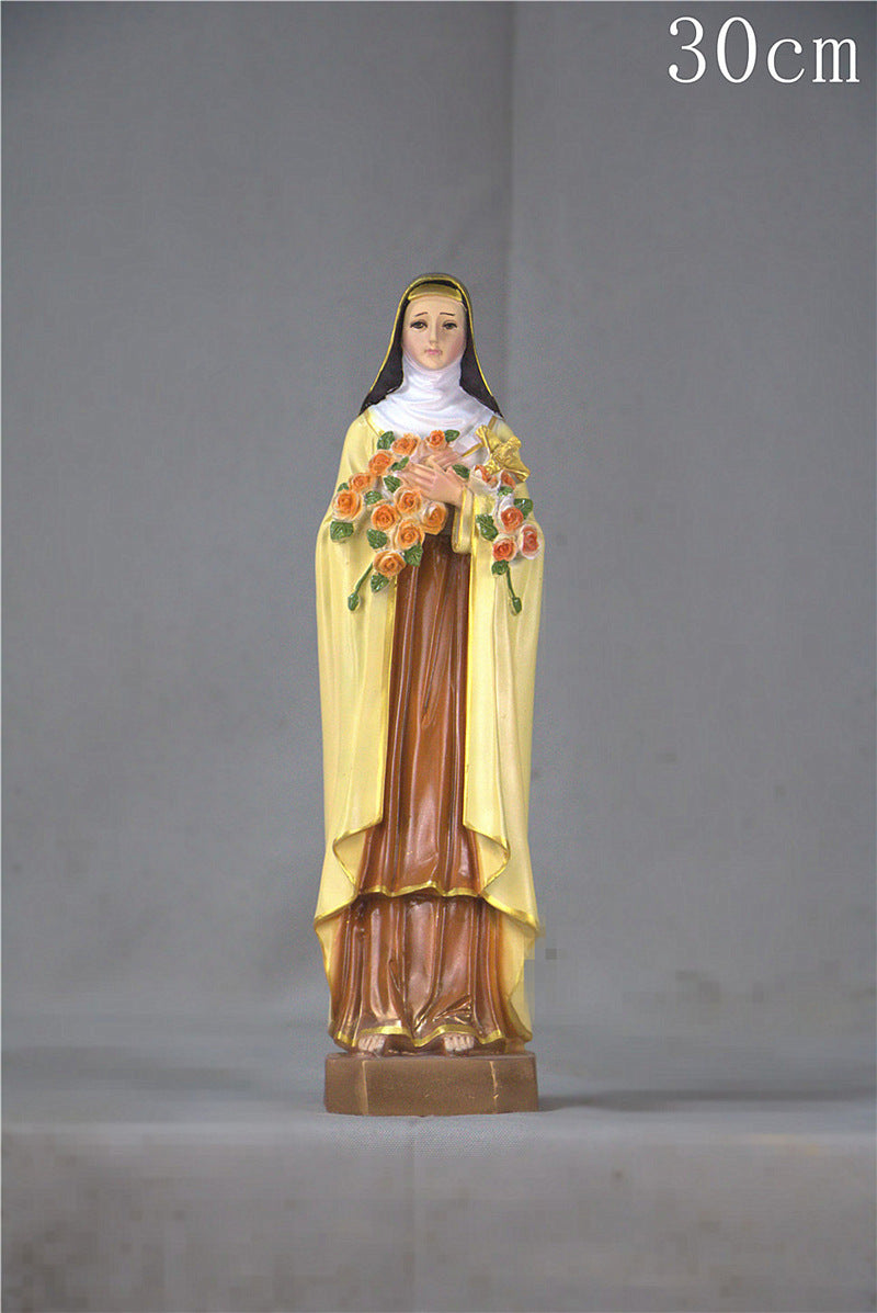 Mary and Joseph religious figures in traditional Catholic style