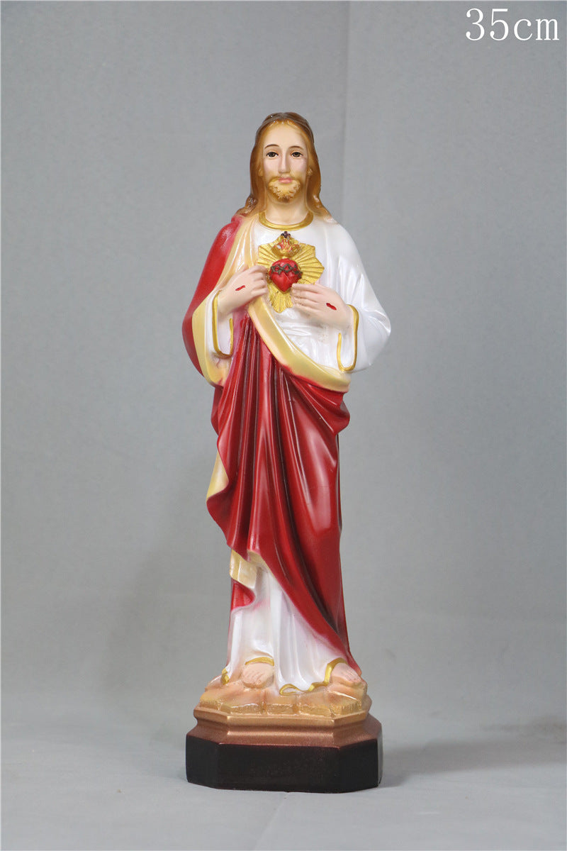 Sacred Heart of Jesus Resin Statue Secondary image