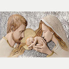 Jesus Virgin and Child diamond painting canvas laid flat