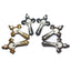 Jesus Christ INRI cross pendant in light brown finish with inscription