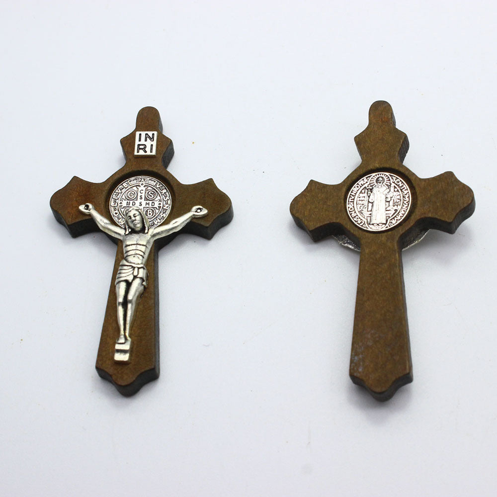 Jesus Christ INRI cross pendant in three color options