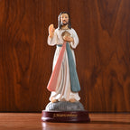Faith-inspired resin ornament suitable for home or office decoration