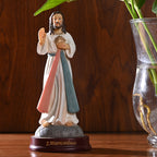 Jesus figurine displayed as home ornament with serene expression