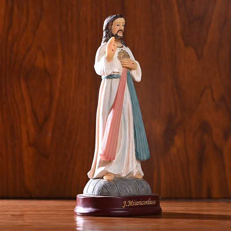Simple Jesus resin craft piece in modern style for desktop display