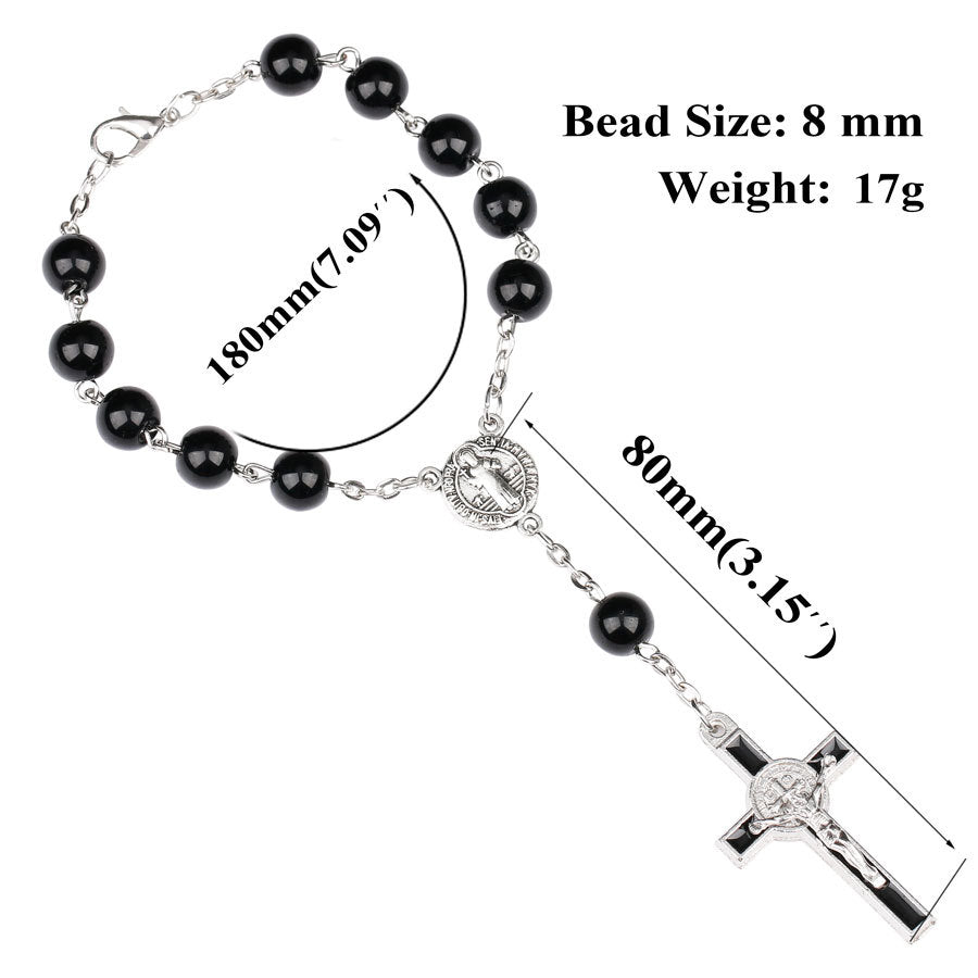 Dripping Cross Catholic Rosary Bracelet Secondary image