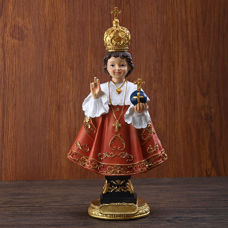 Resin crafts Catholic ornament showing religious character design