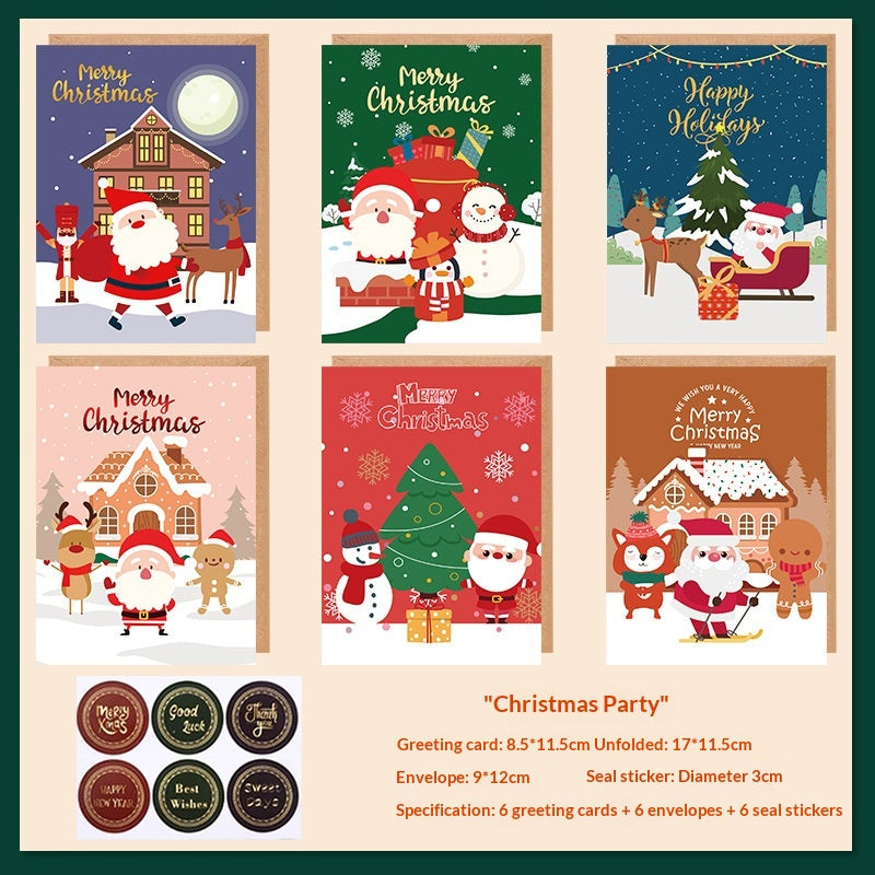 Festive holiday greeting card collection flat lay