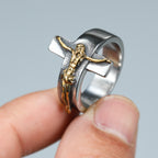 Christian men's jewelry ring for devotion