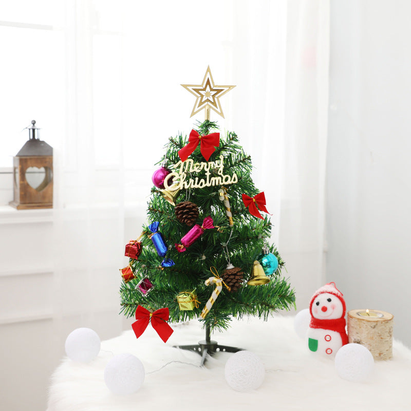 Decorated Christmas tree with warm holiday lighting accent