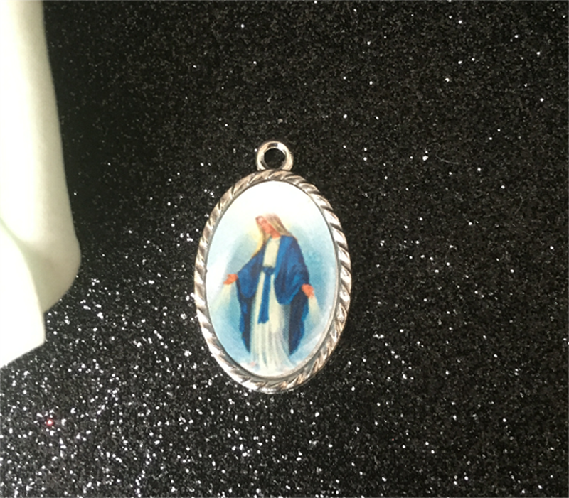Sacred Heart Holy Family Pendant Necklace - Christian Jewelry