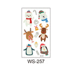 Playful holiday temporary tattoos with luminous Santa designs