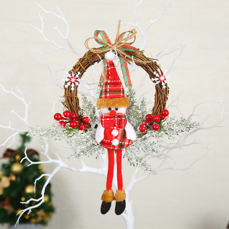 Holiday decoration wreath showcasing festive craftmanship for doors