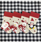 Festive cross Christmas stocking decoration in rich red velvet fabric