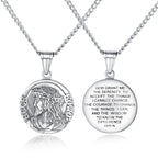 Titanium steel Jesus pendant necklace with extension chain detail