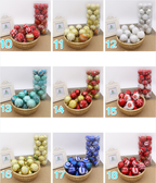 Hand-painted Christmas ornament ball with elegant plating finish detail