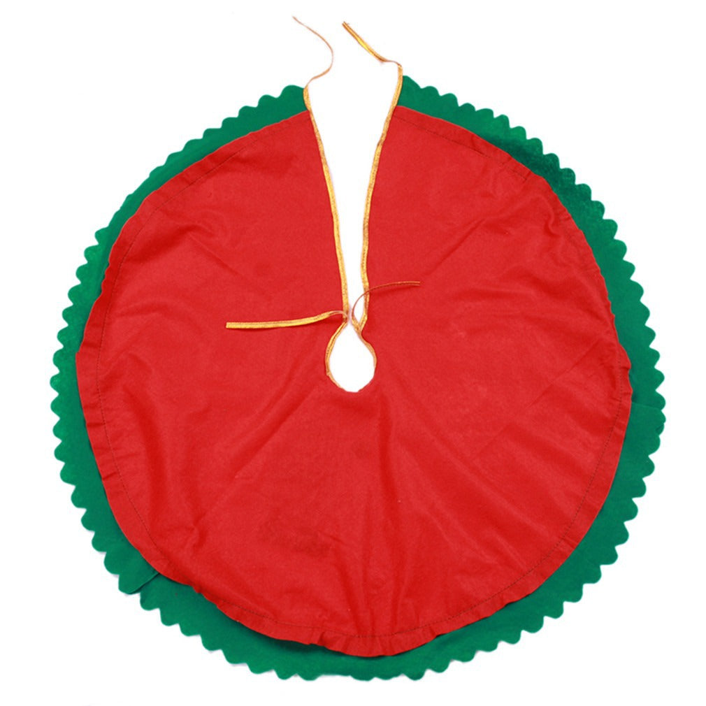 Christmas tree skirt with nativity-inspired design for holiday home decor Main image