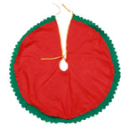 Christmas tree skirt with nativity-inspired design for holiday home decor